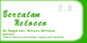 bertalan melocco business card